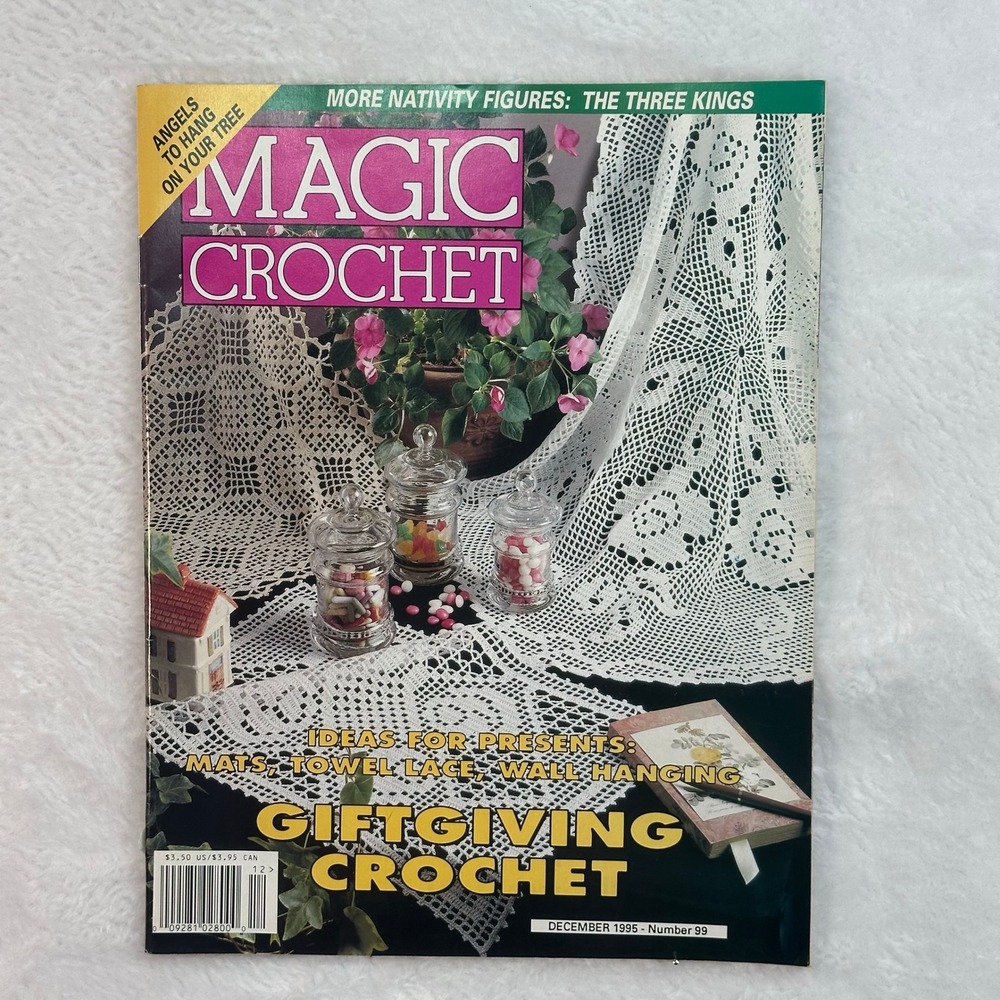 Magic Crochet Magazine December 1995 Number 99 Women OS Multi Giftgiving Crochet
